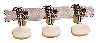Stimmmechanik für Konzertgitarren Beschreibung: 3+3 Version, Set aus 2 Stück Welle: Kunststoff Übersetzung: 14:1 Farbe: …... Dixon SKG 352 Konzertmechanik chrom